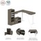 Bestar Bestar Viva 72W L-Shaped Standing Desk with Credenza and Shelving Unit in walnut grey & white 19851-35 - alternate 8